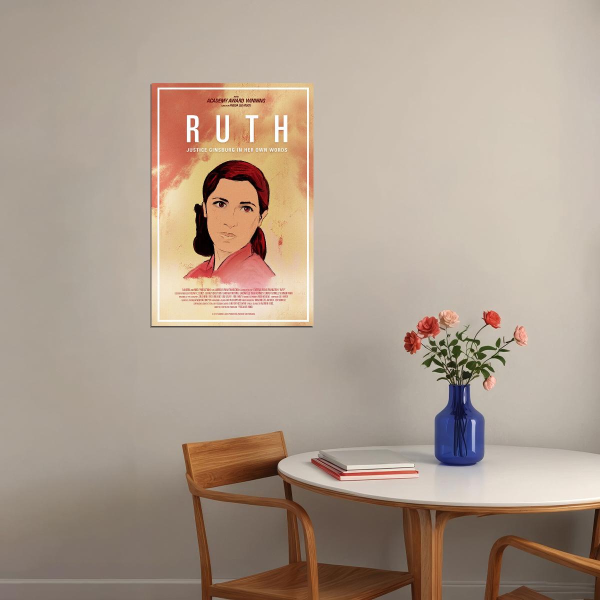 Ruth Justice Ginsburg In Her Own Words Poster Wall Art Print Home Wall Decor