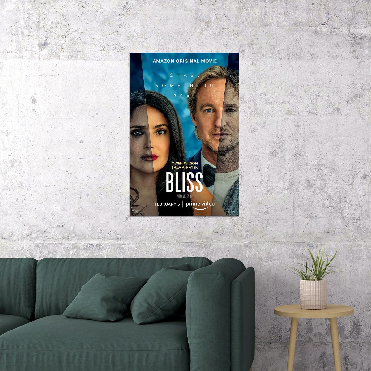 Bliss Movie Romance Chase Something Real 2021 Poster Wall Art Print Home Wall Decor