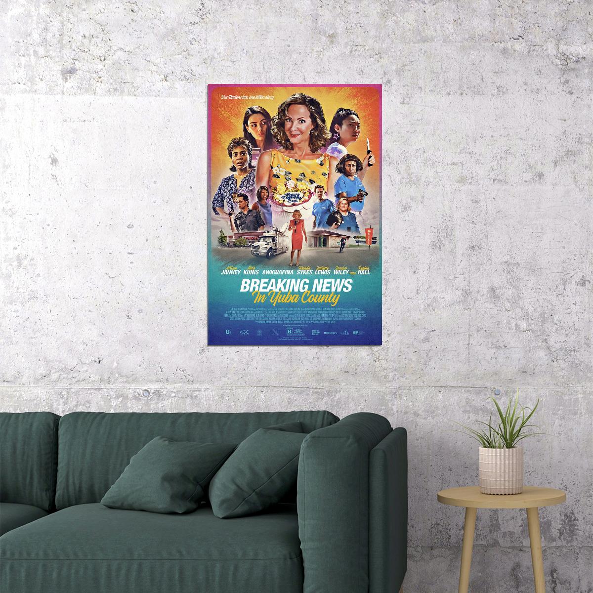 Breaking News In Yuba County Movie Comedy Crime Poster Wall Art Print Home Wall Decor