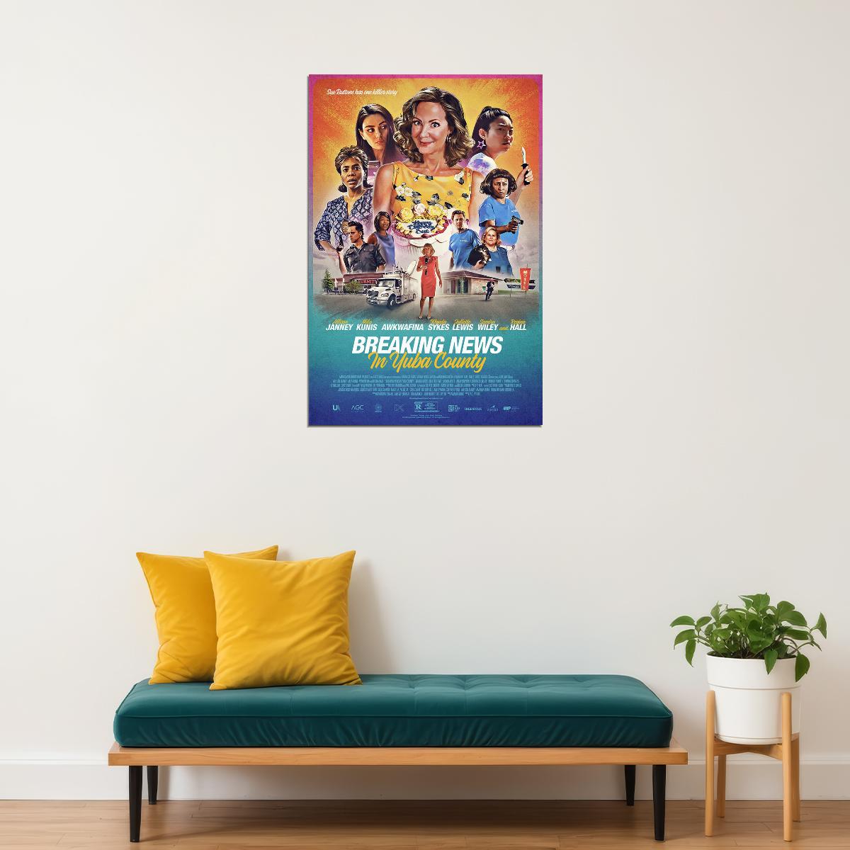 Breaking News In Yuba County Movie Comedy Crime Poster Wall Art Print Home Wall Decor