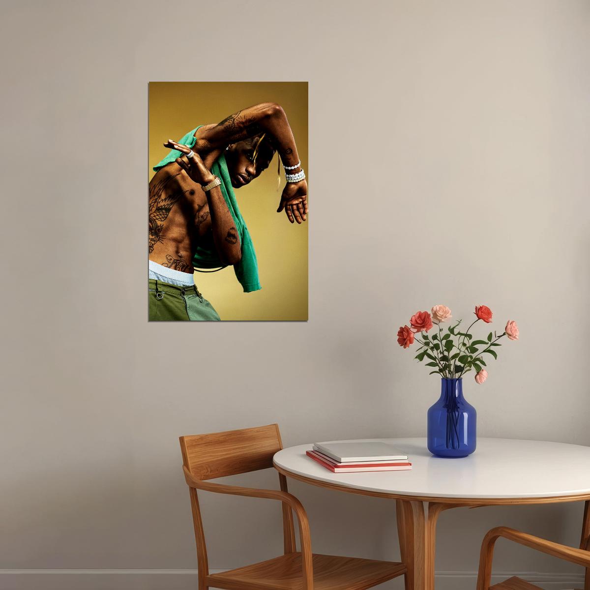 Travis Scott Rap Hip Hop Music Famous Singer Poster Wall Art Print Home Wall Decor - xonomax
