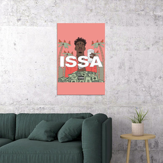 21 Savage Issa Singer Music Album I Was 21 Wild Poster Wall Art Print Home Wall Decor - xonomax