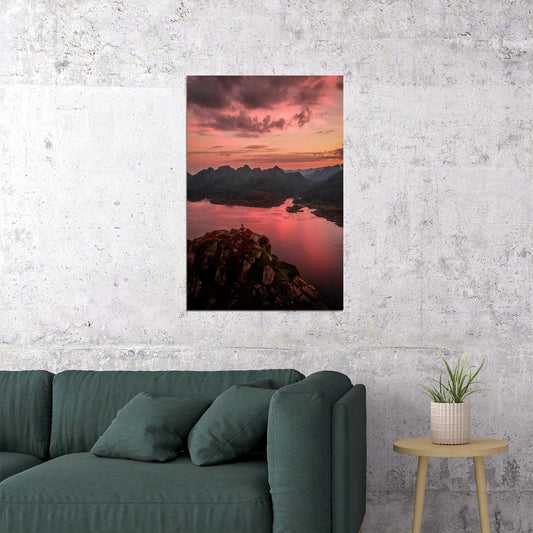Sunset Over Organ Mountains Landscape Photo Poster Wall Art Print Home Wall Decor - xonomax