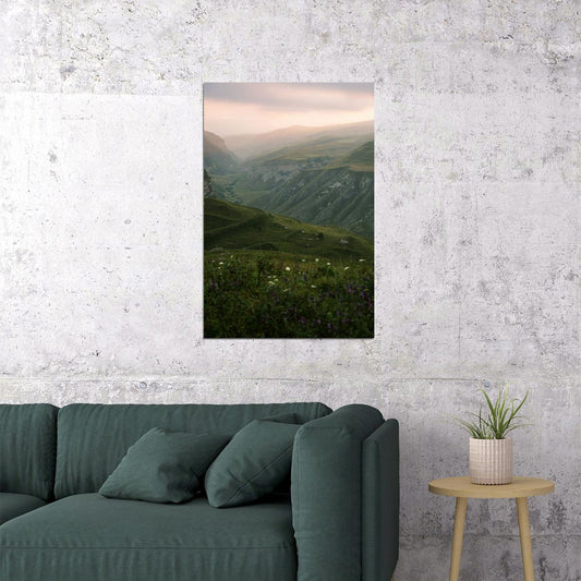 Mountain Road In The Caucasus Russia Landscape Poster Wall Art Print Home Wall Decor - xonomax
