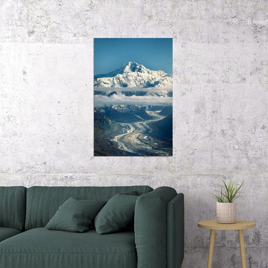 Tour Buses And Mount Mckinley Landscape Poster Wall Art Print Home Wall Decor - xonomax