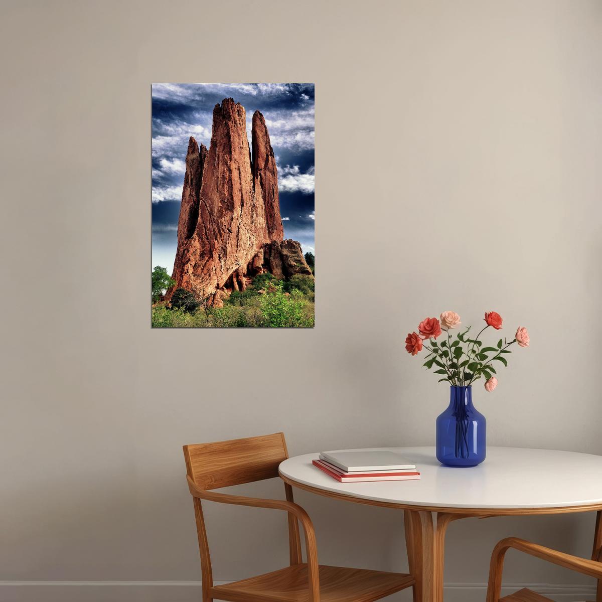 Pike's Peak From Garden Of The Gods Poster Wall Art Print Home Wall Decor - xonomax