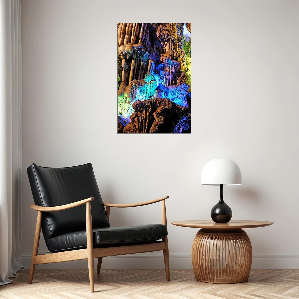 Reed Flute Cave Guanxi Province Touristy Poster Wall Art Print Home Wall Decor - xonomax