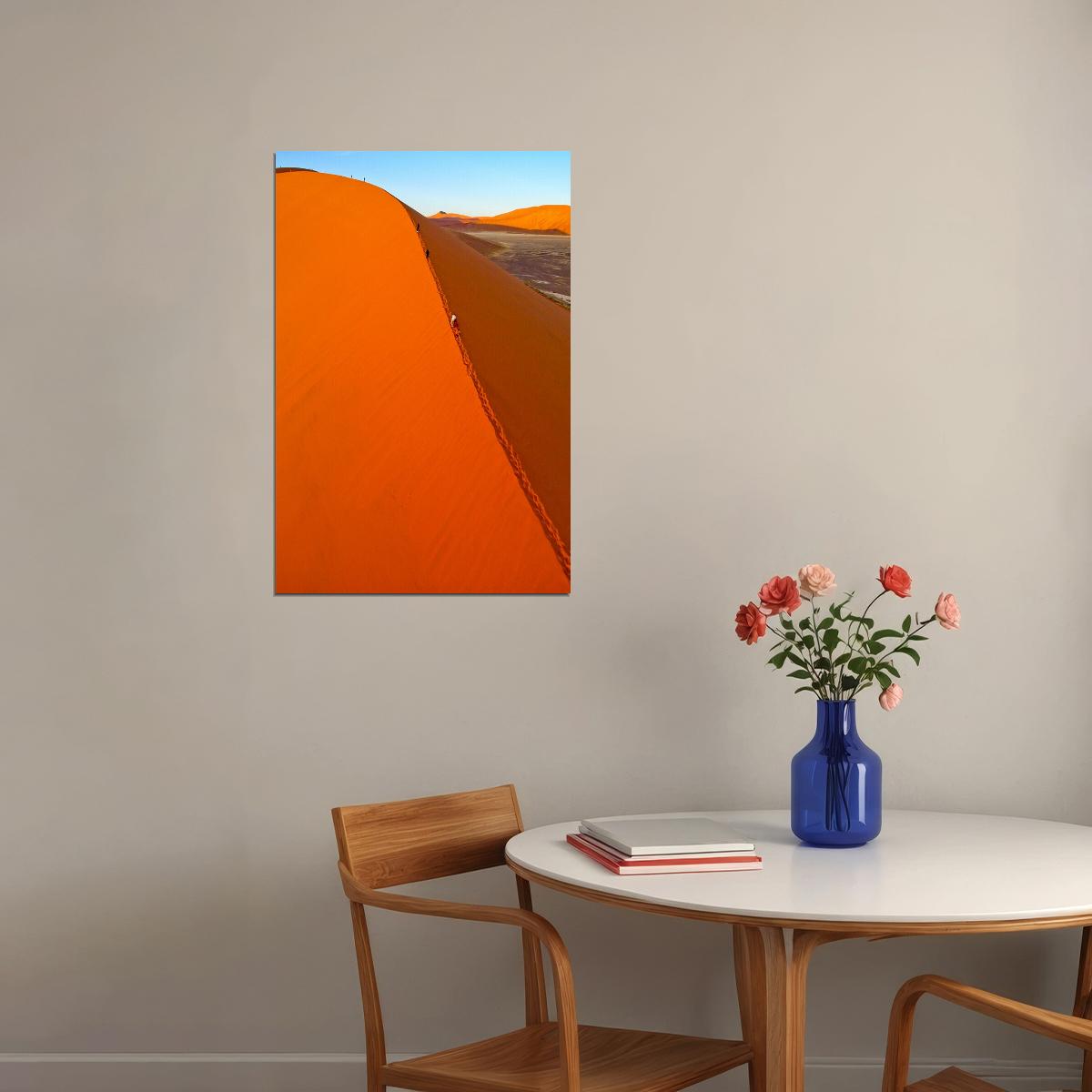 Orange Dunes In The Namib Desert Poster Wall Art Print Home Wall Decor - xonomax