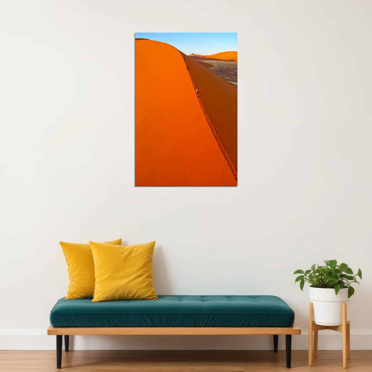 Orange Dunes In The Namib Desert Poster Wall Art Print Home Wall Decor - xonomax