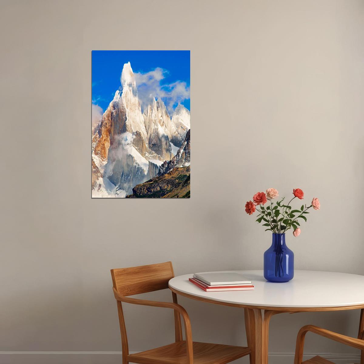 Chile Mountain Peaks Under The Sky Poster Wall Art Print Home Wall Decor - xonomax