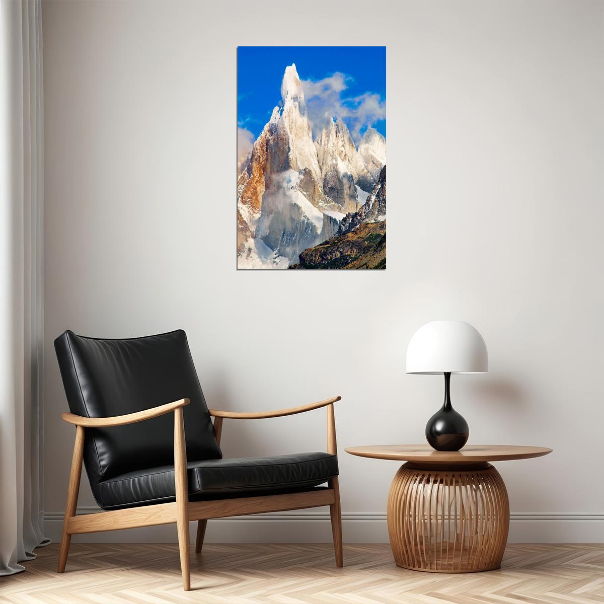 Chile Mountain Peaks Under The Sky Poster Wall Art Print Home Wall Decor - xonomax