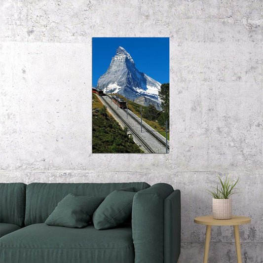 Matterhorn Near Zermatt Switzerland Poster Wall Art Print Home Wall Decor - xonomax