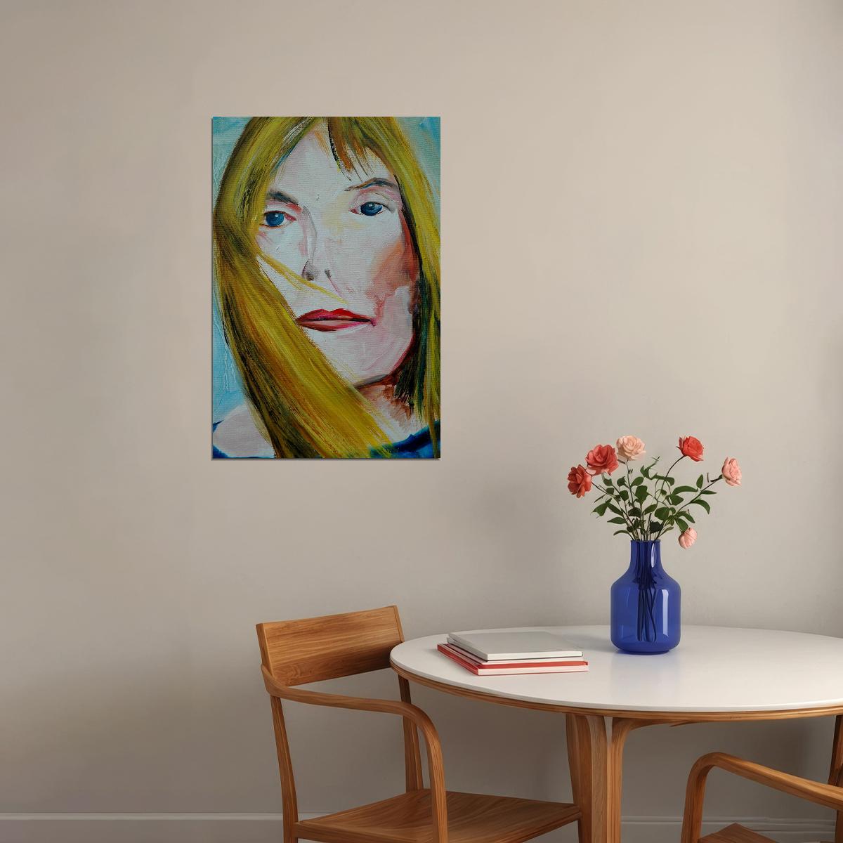 Joni Mitchell Oil Singer Painter Poster Wall Art Print Home Wall Decor - xonomax