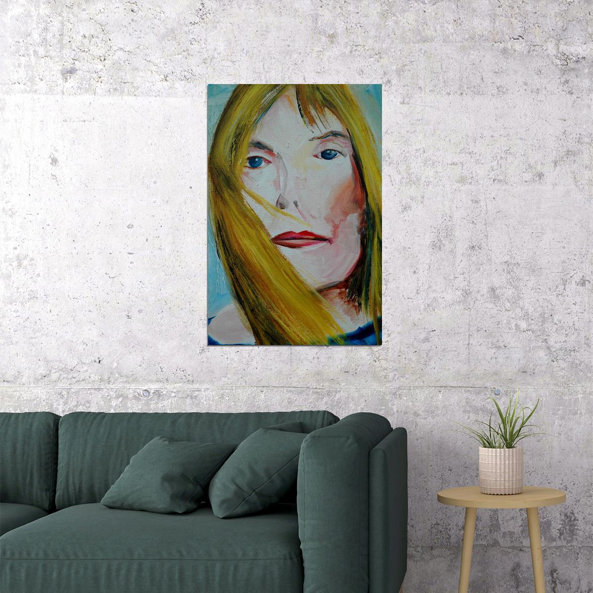 Joni Mitchell Oil Singer Painter Poster Wall Art Print Home Wall Decor - xonomax
