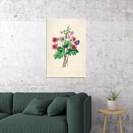 Flowers Rawn Illustration Vintage Poster Wall Art Print Home Wall Decor - xonomax