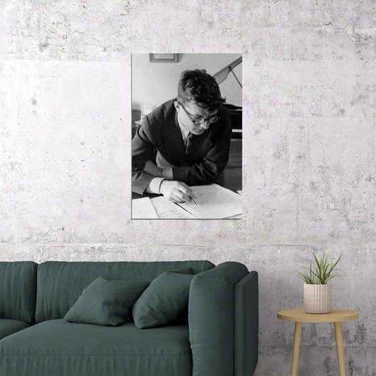 Russian Composer Dimitri Shostakovich Poster Wall Art Print Home Wall Decor - xonomax