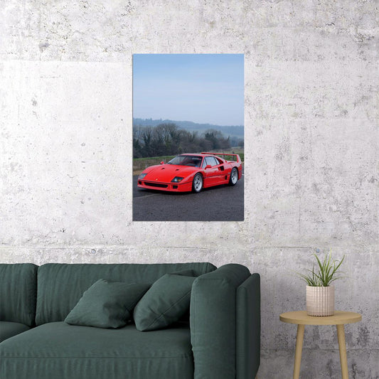 Cars Ferrari Fi40 Road And Track Land Vehicle Poster Wall Art Print Home Wall Decor - xonomax