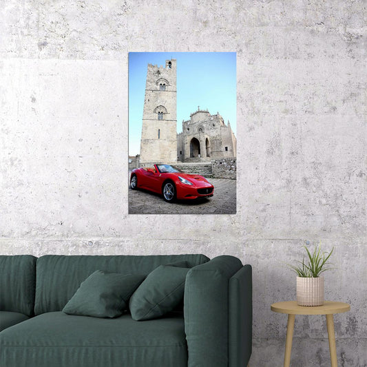 Ferrari California Sport Automobilee Land Vehicle Poster Wall Art Print Home Wall Decor - xonomax