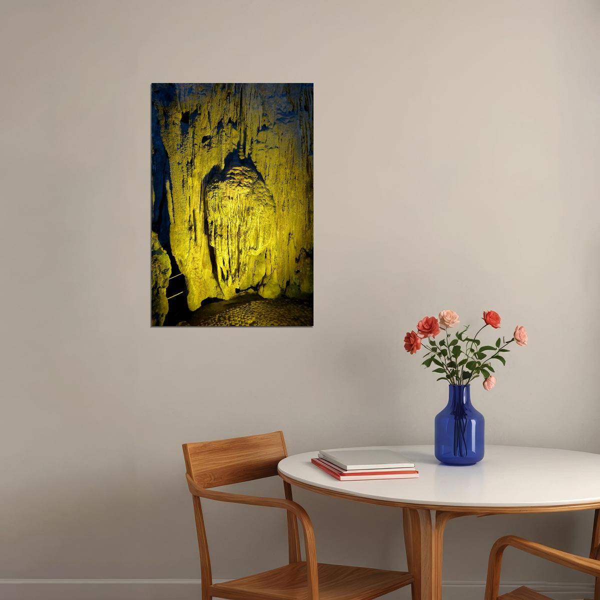 Stalagmites And Stalactites Monello Grotto Poster Wall Art Print Home Wall Decor - xonomax