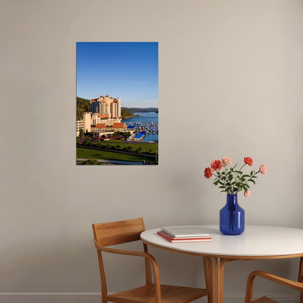 Coeur D'alene Lake Water Nature Poster Wall Art Print Home Wall Decor - xonomax