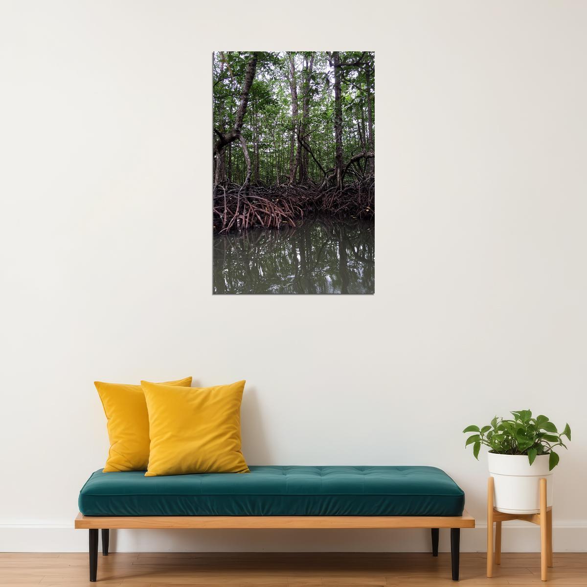 Red Mangrove Swamp Florida Nature Poster Wall Art Print Home Wall Decor - xonomax