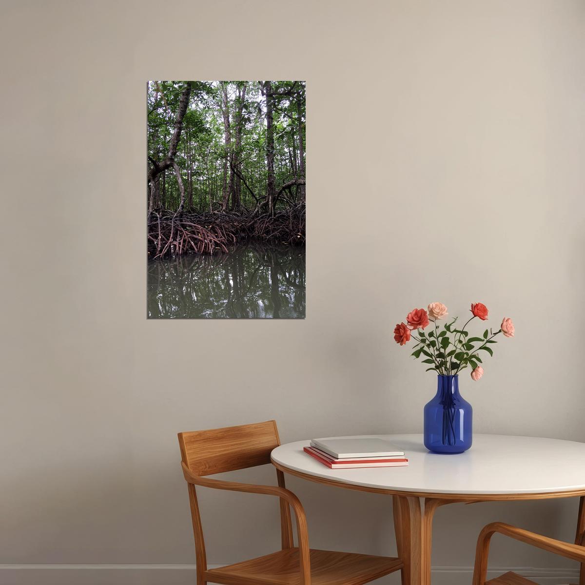 Red Mangrove Swamp Florida Nature Poster Wall Art Print Home Wall Decor - xonomax