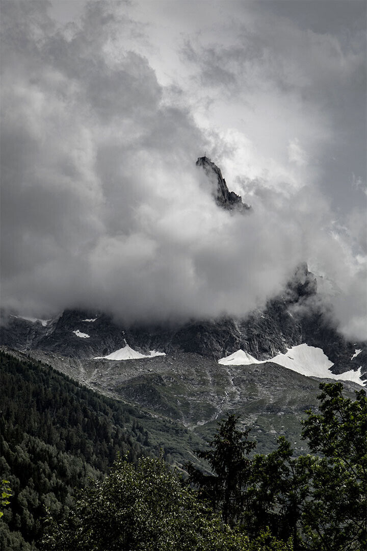 Noon Clouds Over Mount Jackson And Mount Fulsilade Poster Wall Art Print Home Wall Decor - xonomax
