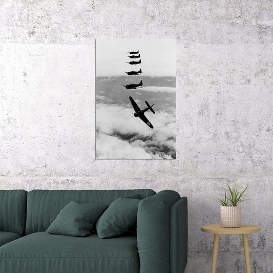 Douglas Sbd Dauntless Dive Bomber Aircraft Vintage Poster Wall Art Print Home Wall Decor - xonomax