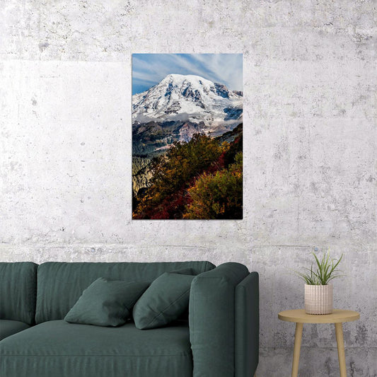 Mount Rainier Landscape Nature Poster Wall Art Print Home Wall Decor - xonomax
