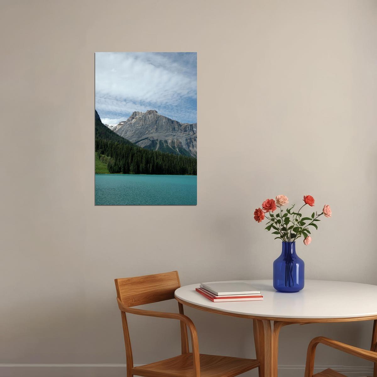 Emerald Lake And Canadian Rockies Landscape Poster Wall Art Print Home Wall Decor - xonomax