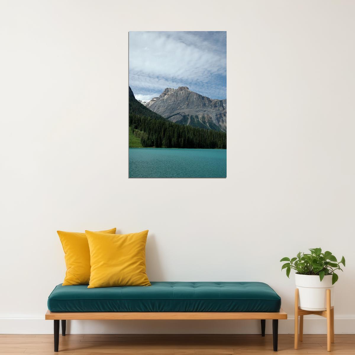 Emerald Lake And Canadian Rockies Landscape Poster Wall Art Print Home Wall Decor - xonomax