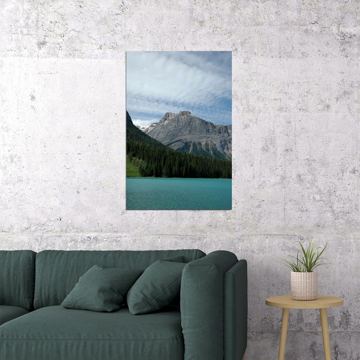 Emerald Lake And Canadian Rockies Landscape Poster Wall Art Print Home Wall Decor - xonomax