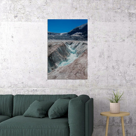 Alberta's Athabasca Glacier Landscape Mountains Poster Wall Art Print Home Wall Decor - xonomax