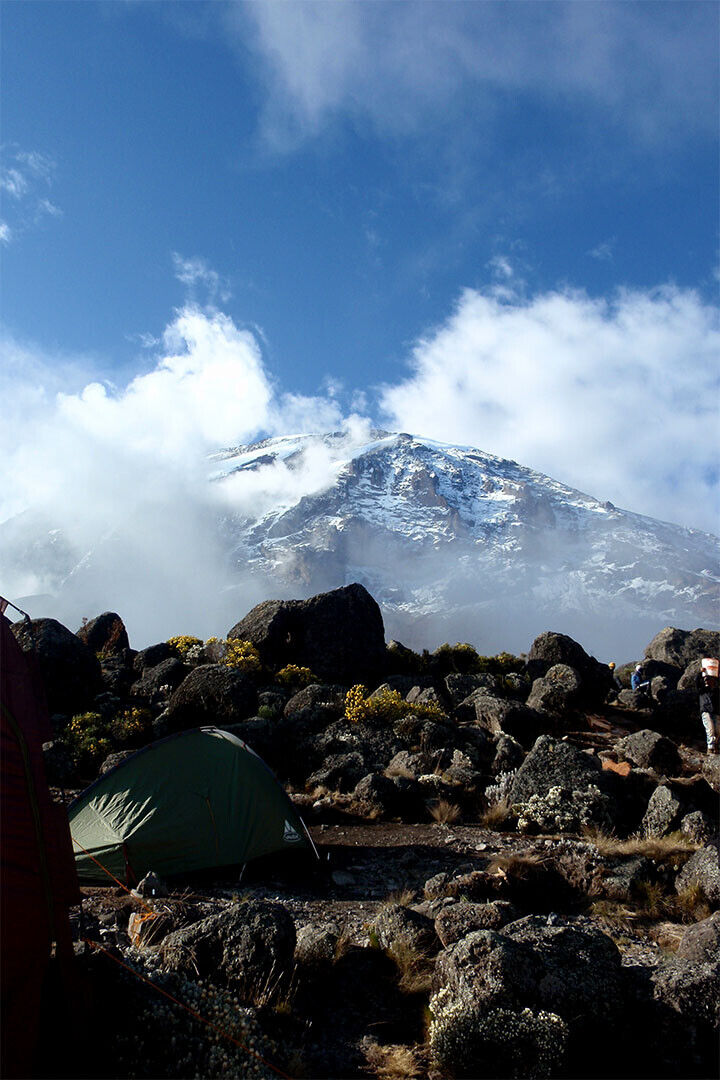 Clouds Surrounding Mount Kilimanjaro Poster Wall Art Print Home Wall Decor - xonomax