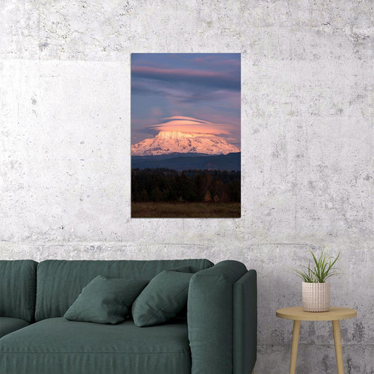 Lenticular Cloud Over Mount Everest Sky Photo Poster Wall Art Print Home Wall Decor - xonomax