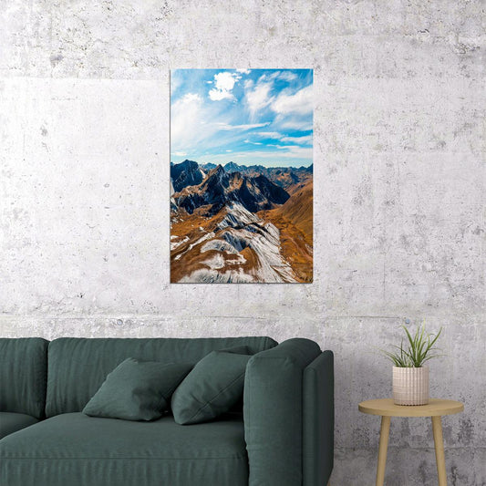 Snow Covered Andes Mountains Landscape Photo Poster Wall Art Print Home Wall Decor - xonomax