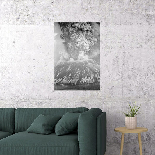 Helens Eruption Nature Event Vintage Photo Poster Wall Art Print Home Wall Decor - xonomax