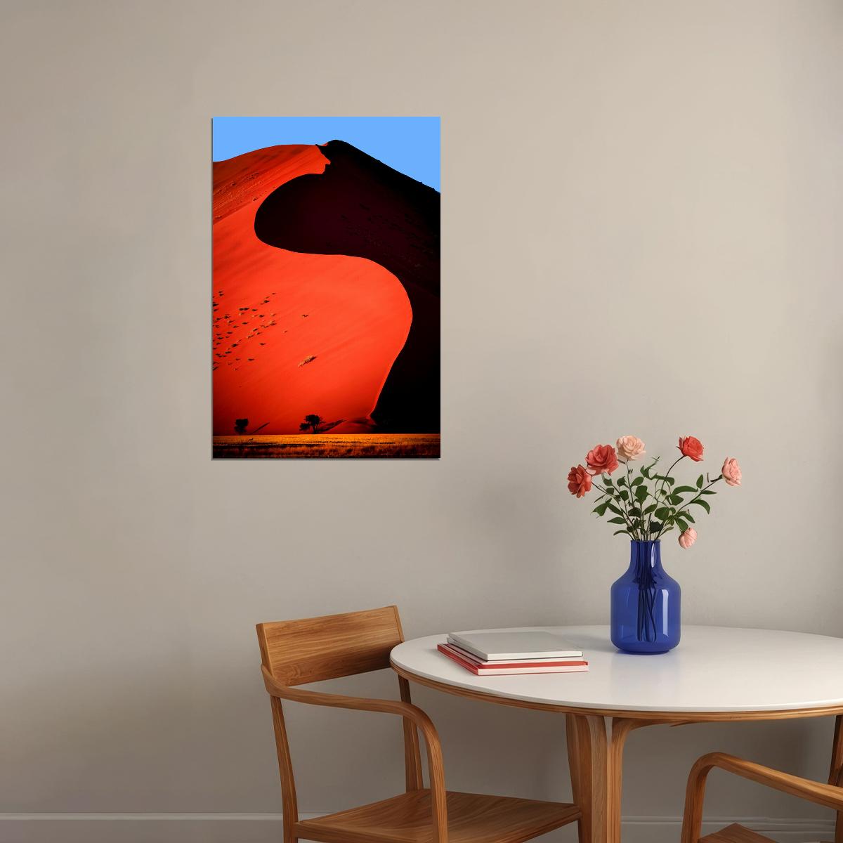 Deserted Field Desert Dunes In Namibia Poster Wall Art Print Home Wall Decor - xonomax