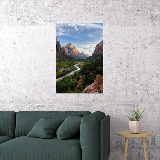 Zion National Park Overlooking Rockville Utah Photo Poster Wall Art Print Home Wall Decor - xonomax