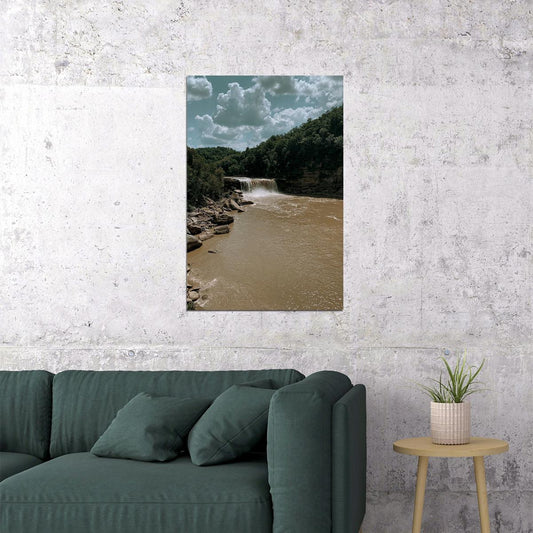 Cumberland Falls In Kentucky Landscape Poster Wall Art Print Home Wall Decor - xonomax