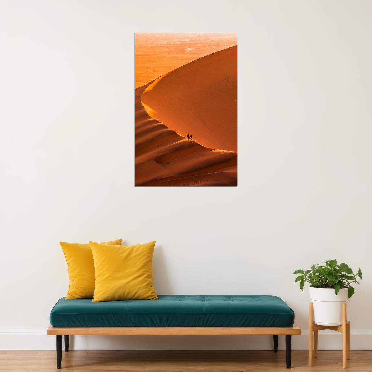 Desert Dunes In Namibia Desert Landscape Poster Wall Art Print Home Wall Decor - xonomax