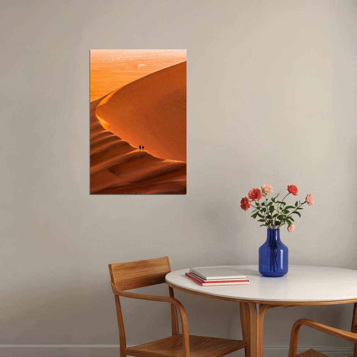 Desert Dunes In Namibia Desert Landscape Poster Wall Art Print Home Wall Decor - xonomax