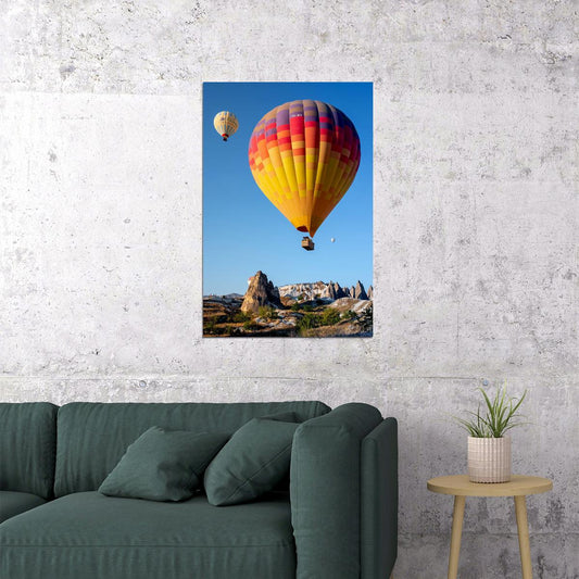 Aircraft Colorful Hot Air Balloon Flying Poster Wall Art Print Home Wall Decor - xonomax