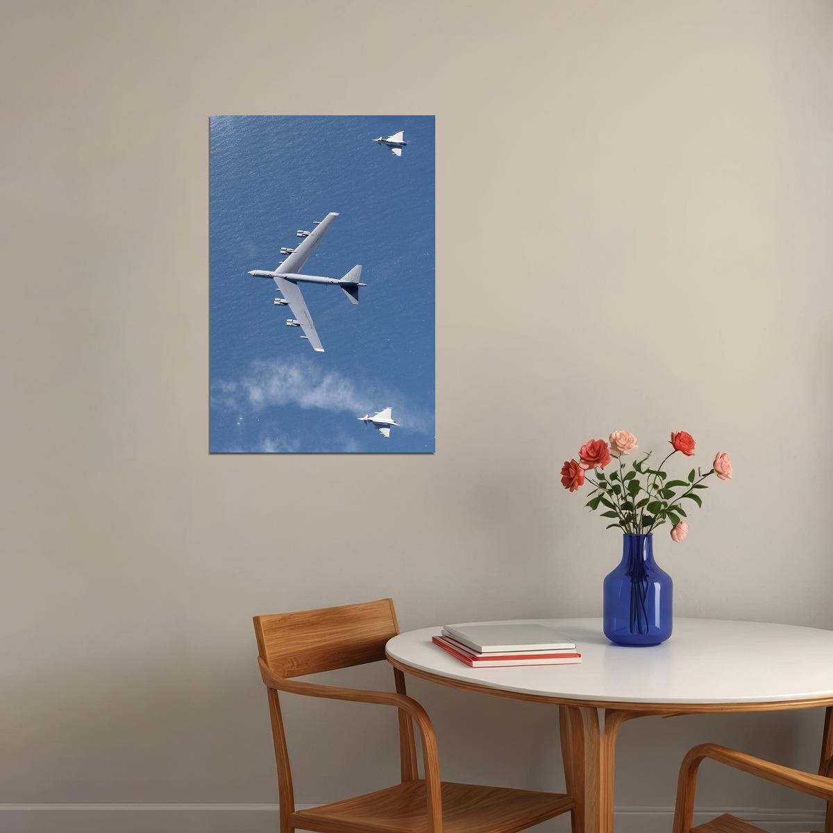 B-52 Stratofortress In Flight Aircraft Sky Warplane Poster Wall Art Print Home Wall Decor - xonomax