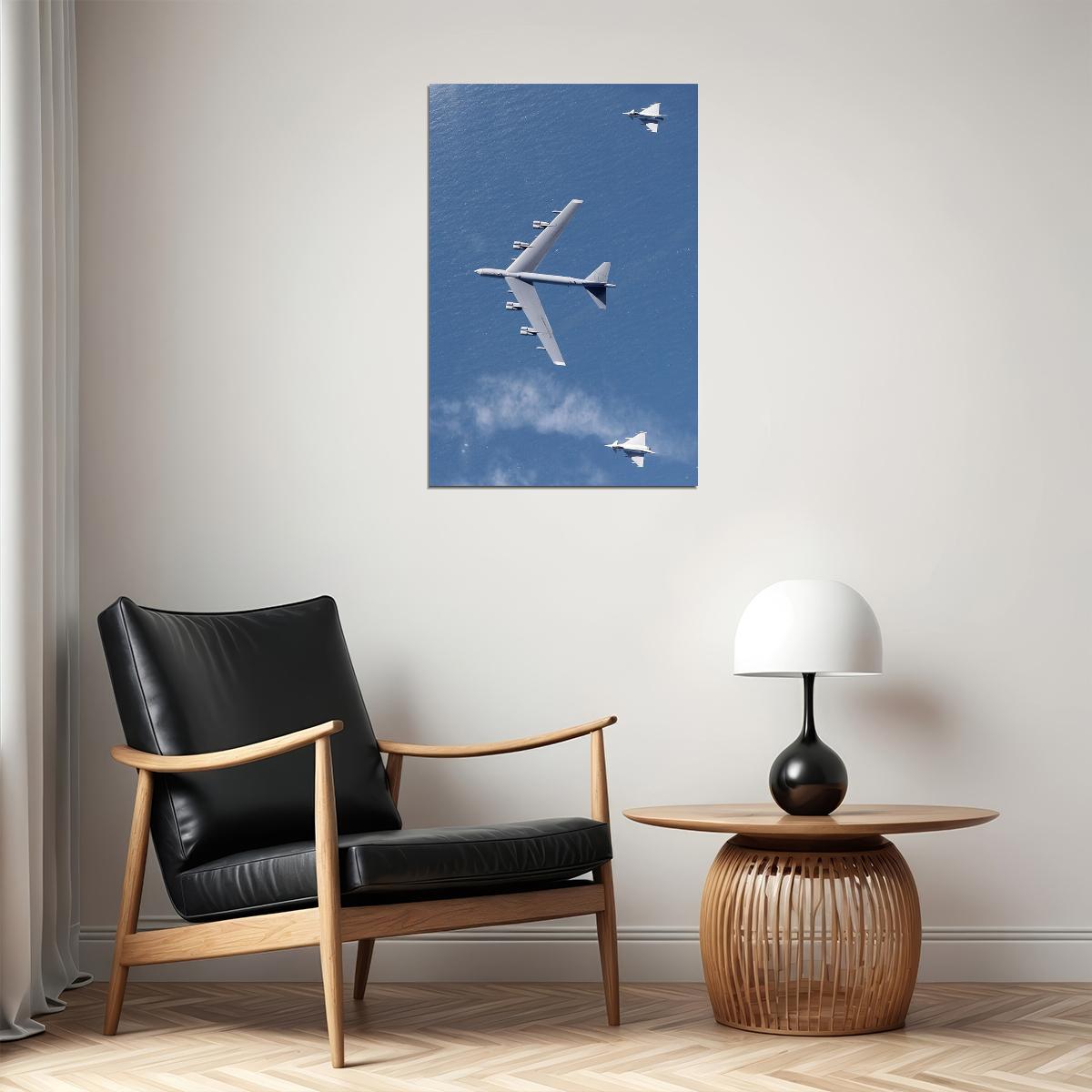 B-52 Stratofortress In Flight Aircraft Sky Warplane Poster Wall Art Print Home Wall Decor - xonomax