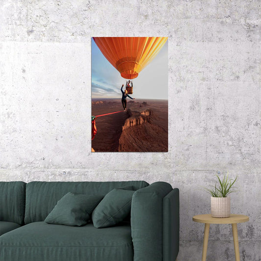 Hot Air Balloons In Monument Valley Extrem Poster Wall Art Print Home Wall Decor - xonomax