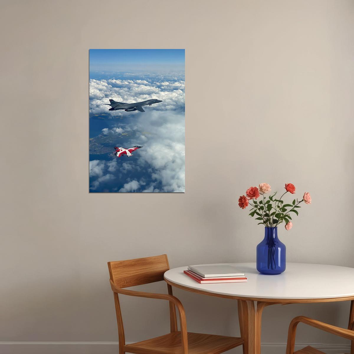 B-1b Lancer Of The 28th Bomb Wing Picture Poster Wall Art Print Home Wall Decor - xonomax