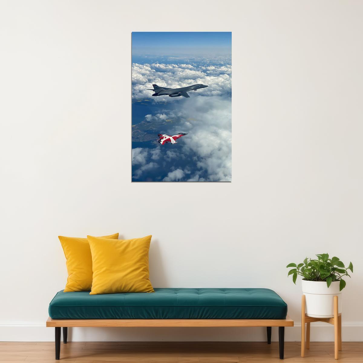 B-1b Lancer Of The 28th Bomb Wing Picture Poster Wall Art Print Home Wall Decor - xonomax