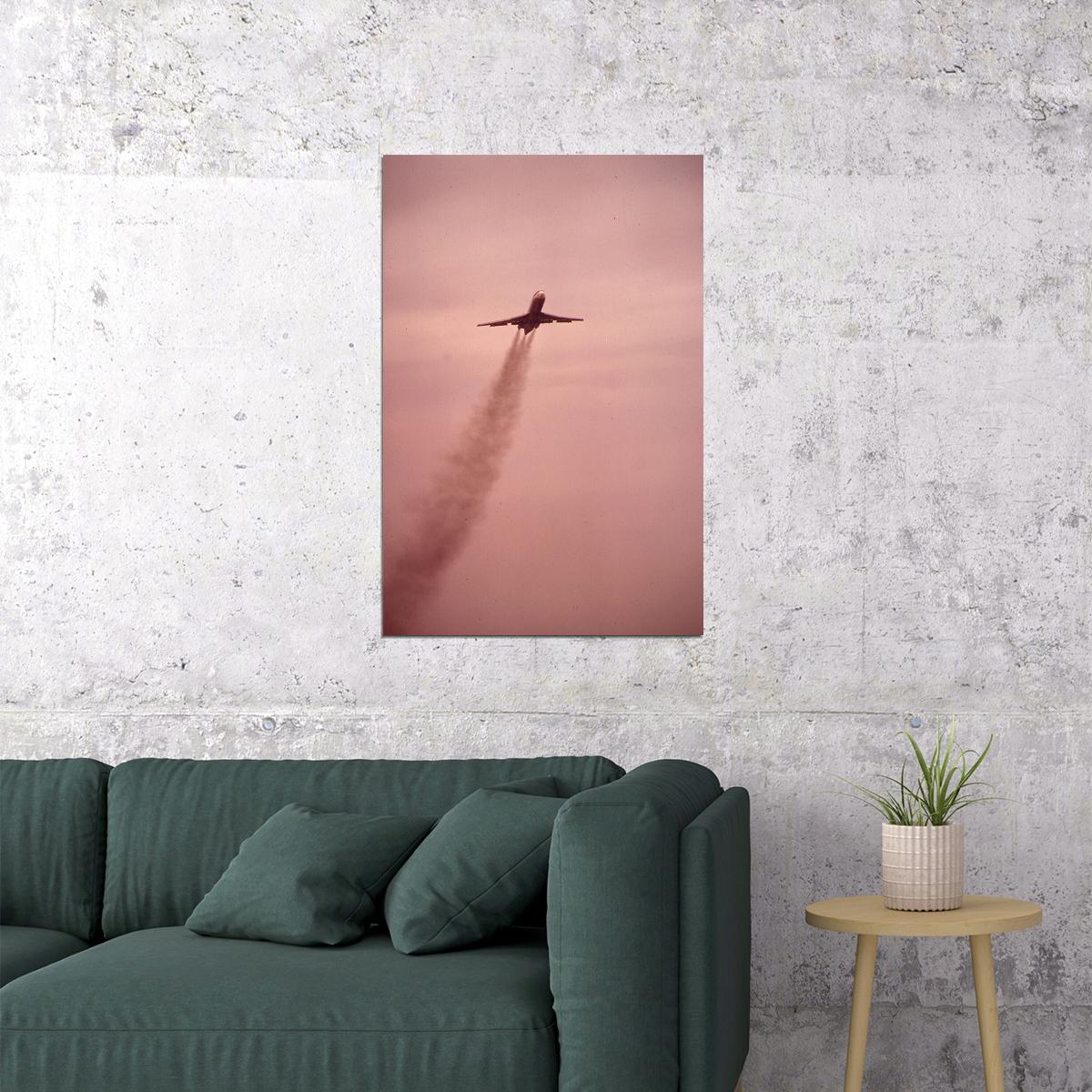 Boeing 727 Taking Off Warplane Photo Poster Wall Art Print Home Wall Decor - xonomax
