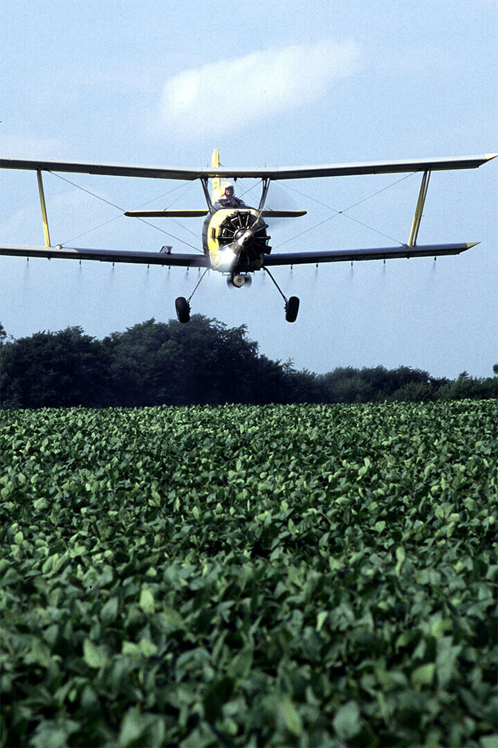 Crop-duster Flying Over Fields Photo Poster Wall Art Print Home Wall Decor - xonomax